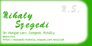 mihaly szegedi business card